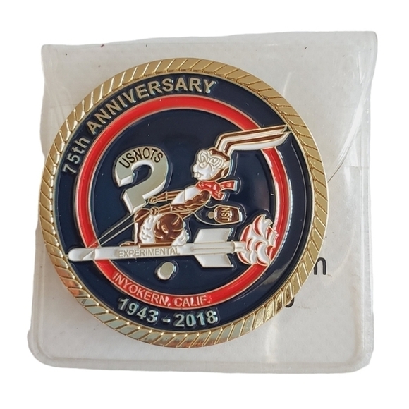🟢 Naval Air Warfare Center 75th Anniversary Coin Inyokern, California - Picture 2 of 2